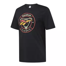 Men’s Short Sleeve T-Shirt Reebok  Classic Trail Black, Size: L