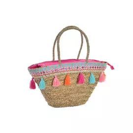 Bag DKD Home Decor Polyester Multicolour 10 % Polyester Straw (51 x 16 x 30 cm)