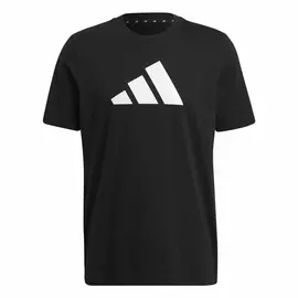 Bluzë për meshkuj me mëngë të shkurtra Logoja e ikonave të së ardhmes Adidas e zezë, Madhësia: L
