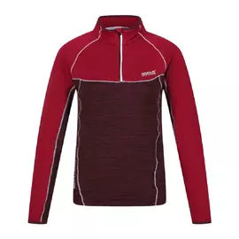 Fleece Lining Regatta Hepley Lightweight Half-Zip Dark Red, Size: 10