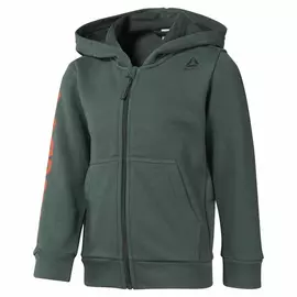 Children's Sports Jacket Reebok Elements Full Green, Size: 2XS