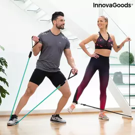 Set of Resistance Bands with Accessories and Exercise Guide Tribainer InnovaGoods (pack of 3)