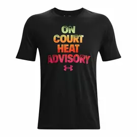 Men’s Short Sleeve T-Shirt Under Armour Basketball Heat Black, Size: XL