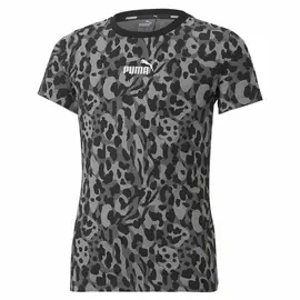 Short-sleeve Sports T-shirt Puma Alpha AOP Black, Size: 7-8 Years