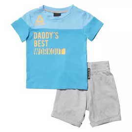 Sports Outfit for Baby Reebok G ES Inf SJ SS Grey Blue, Size: 12 Months