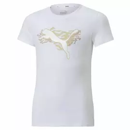 Bluzë për fëmijë me mëngë të shkurtra Puma Alpha White, Madhësia: 3-4 vjet