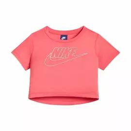 Child's Short Sleeve T-Shirt Nike Youth Logo Coral, Size: 12-13 Years