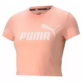 T-shirt Puma Essentials Slim Logo Pink Salmon, Size: M