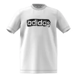 Children’s Short Sleeve T-Shirt Adidas B G T2 GN1472 White Cotton, Size: 8 Years