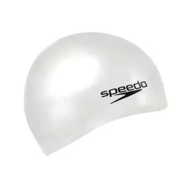 Swimming Cap Speedo PLAIN FLAT White Silicone