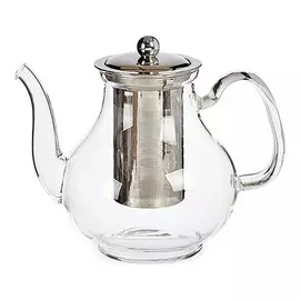 Teapot Classic Large Crystal Transparent Steel (1100 ml)