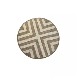 Carpet DKD Home Decor Scandi White Light brown Jute (150 x 150 x 1 cm)