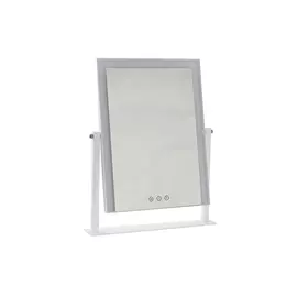Pasqyrë LED me prekje tavoline DKD Dekor shtëpie Metal të bardhë (35 x 2 x 45 cm)