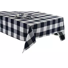 Tablecloth and napkins DKD Home Decor Blue White (250 x 150 x 0,5 cm)