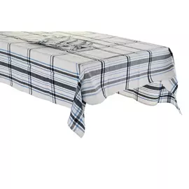 Tablecloth and napkins DKD Home Decor Black Beige Blue White (150 x 150 x 0,5 cm)