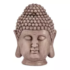 Decorative Garden Figure Buddha Head Grey Polyresin (31,5 x 50,5 x 35 cm)
