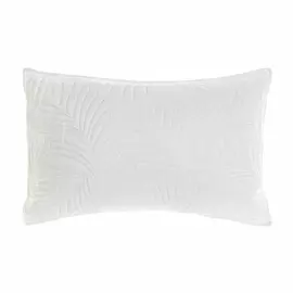Cushion DKD Home Decor 8424001814633 Polyester Aluminium White Leaf of a plant (60 x 10 x 40 cm)