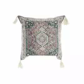 Cushion DKD Home Decor Polyester Cotton Aluminium Green (40 x 15 x 40 cm)