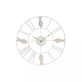 Wall Clock DKD Home Decor Metal MDF White Spirals (39 x 3,5 x 39 cm)