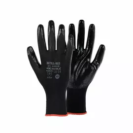 Work Gloves Cofra Skinproof Black Nylon Elastane Nitrile, Size: 10