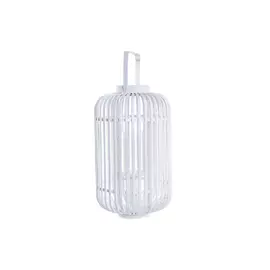 Lantern DKD Home Decor Crystal White Bamboo (28 x 28 x 47 cm)