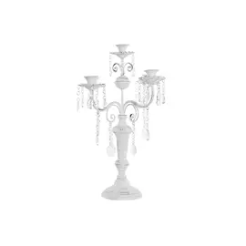 Candle Holder DKD Home Decor Metal White Acrylic (41 x 41 x 56,5 cm)