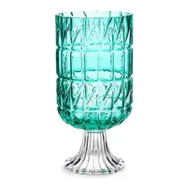 Vase Engraving Crystal Turquoise (13 x 26,5 x 13 cm)