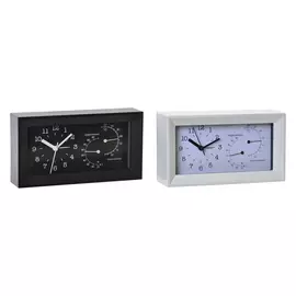 Table clock DKD Home Decor Alarm clock White Black Plastic (2 pcs) (20 x 5.5 x 11 cm)