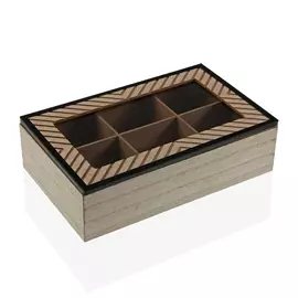 Decorative box Versa Cohen Wood Minimalist MDF Wood (17 x 7 x 24 cm)