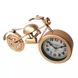 Table clock Versa Golden Motorbike Metal (5,5 x 17 x 31 cm)