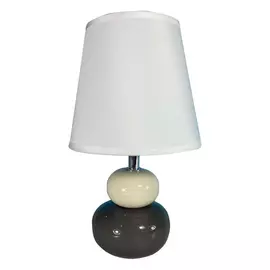 Desk lamp Versa Black White Ceramic Textile (15 x 22,5 x 9,5 cm)