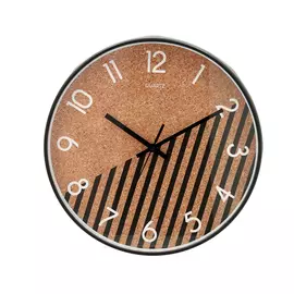 Wall Clock Quid Cork Plastic (30 cm)
