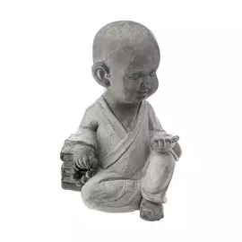 Decorative Figure Atmosphera Buddha Children Grey Magnesium (38,5 x 28,5 x 21,5 cm)