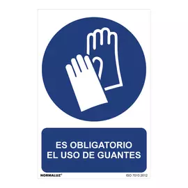 Sign Normaluz Es obligatorio el uso de guantes PVC (30 x 40 cm)