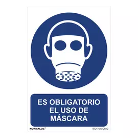 Sign Normaluz Es obligatorio el uso de máscara PVC (30 x 40 cm)