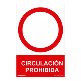 Sign Normaluz Circulación prohibida PVC (30 x 40 cm)