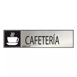Sign Normaluz Cafetería Stainless steel (5 x 20 cm)