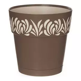 Self-watering pot Gaia Brown Plastic (15 x 15 x 15 cm)