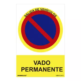 Sign Normaluz Vado Permanente PVC (30 x 40 cm)