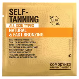 Self-bronzing towelettes Natural & Fast Bronzing Comodynes (8 uds) (8 uds)
