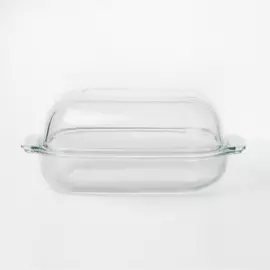 Oval glass pan with lid 3.5 L