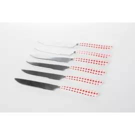 Knife Set With Procelani Tail 6 Pieces