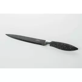 Knife with black granite coating