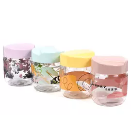 370 ml glass container with lid