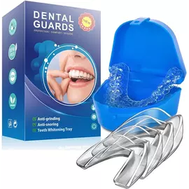 Mbrojtës per kercitjen e dhëmbëve- Shtrëngimi më i mirë i dhëmbëve gjatë natës, Mbrojtës i ripërdorshëm për të rriturit dhe fëmijët, madhësia e paketimit 4/2