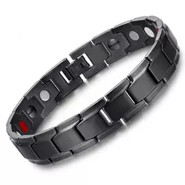 Bio Magnetic Bracelet For Men Stainless Steel, Ngjyra: Black