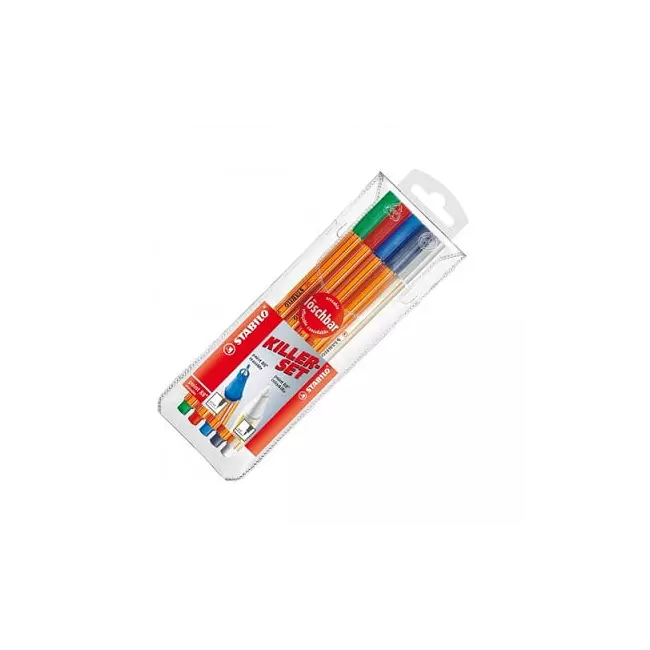 Stabilo Point 88 pens set with 5 erasable colors