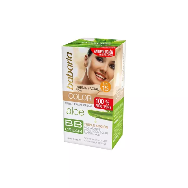 Make-up Effect Hydrating Cream Babaria Aloe Vera SPF 15 (50 ml)