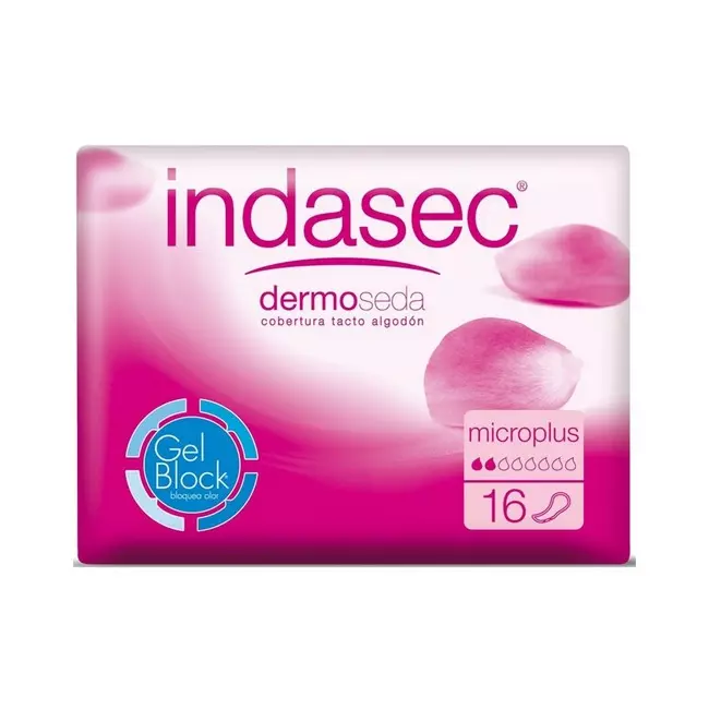 Incontinence Sanitary Pad Dermoseda Micro Plus Indasec (16 uds)