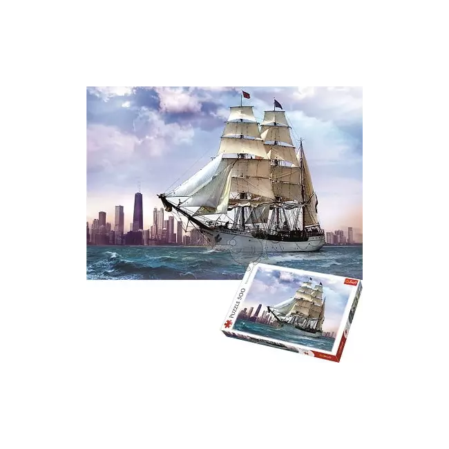 Puzzle 500 cope "Sailing Against the Chicago" Trefl